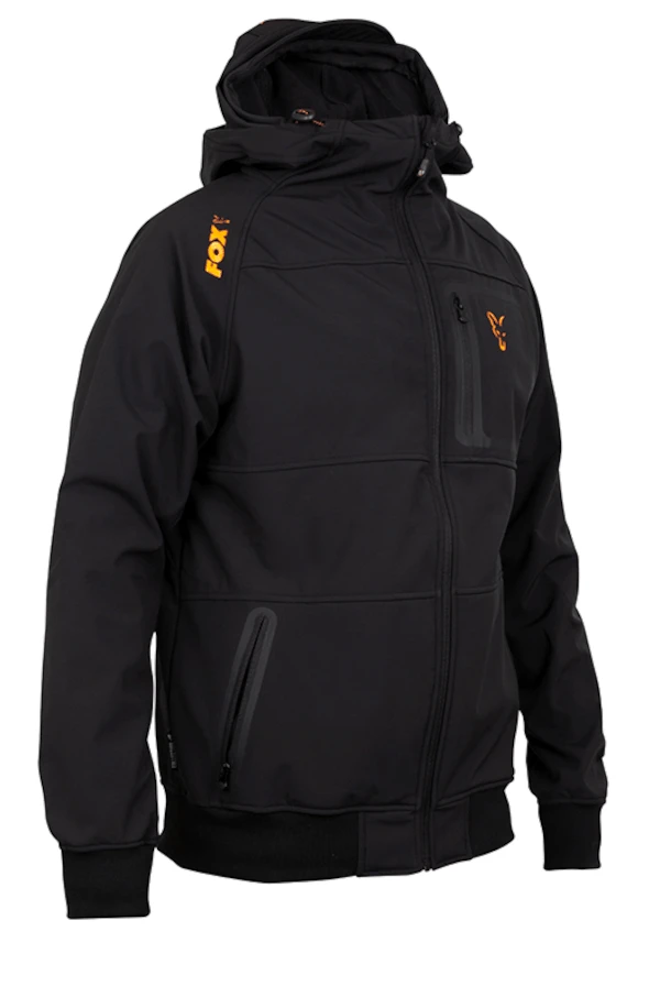 Fox Collection Black/Orange Shell Hoody 1 Fox Collection Black/Orange Shell Hoody