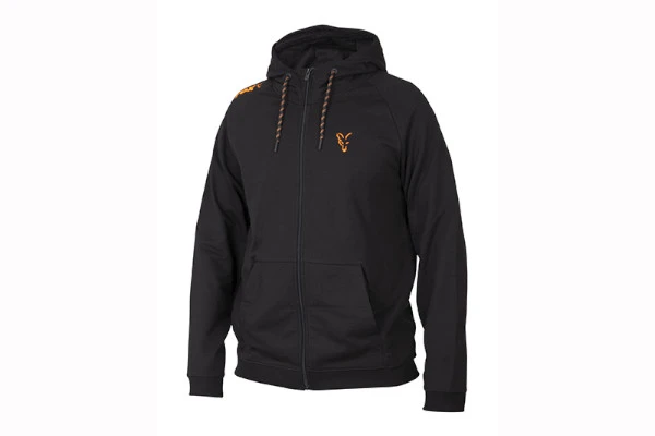 Fox Collection Black Orange Lightweight Hoodie 2 Fox Collection Black Orange Lightweight Hoodie - Image 2