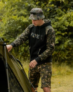 Fox Raglan Hoodie Black/Camo -Sports - Fishing cae8c1dc0e16731d